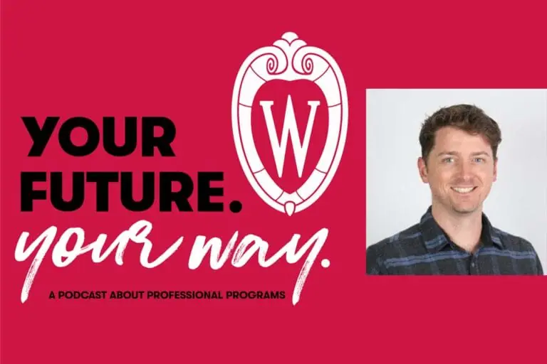 Graphic featuring headshot for Landon and the words 'Your future. Your way.'