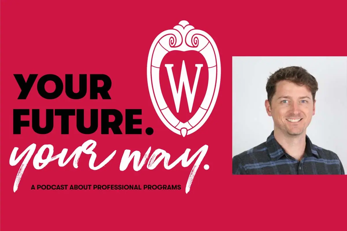 Graphic featuring headshot for Landon and the words 'Your future. Your way.'