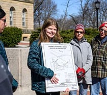 UW student leading First Nations Cultural Tour