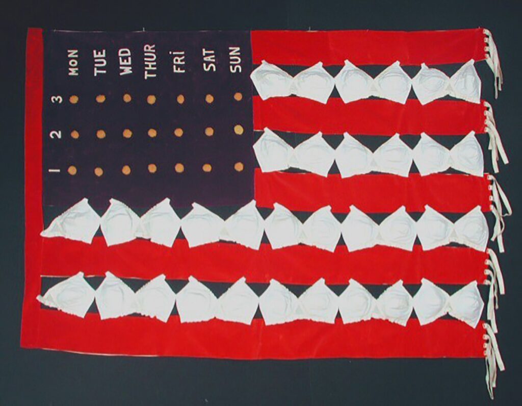 An art piece of the American Flag