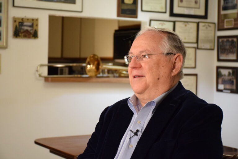 Richardson with trombone in background
