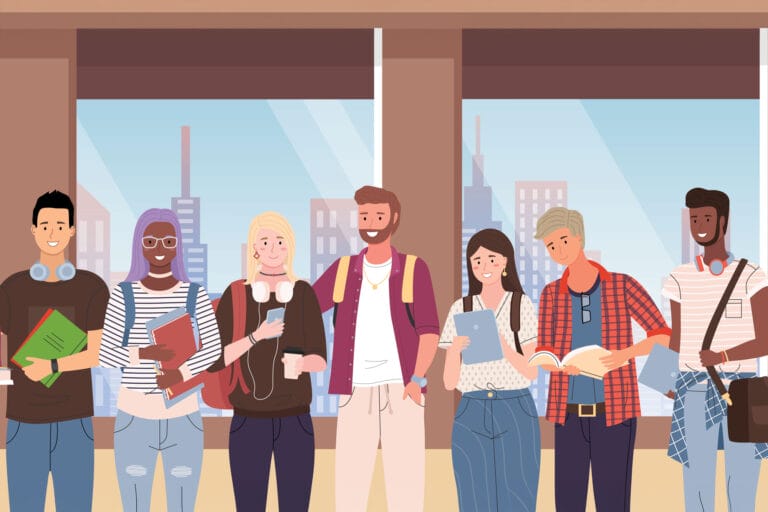Illustration of a group of people