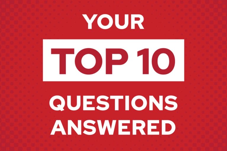 Top 10 questions answered graphic
