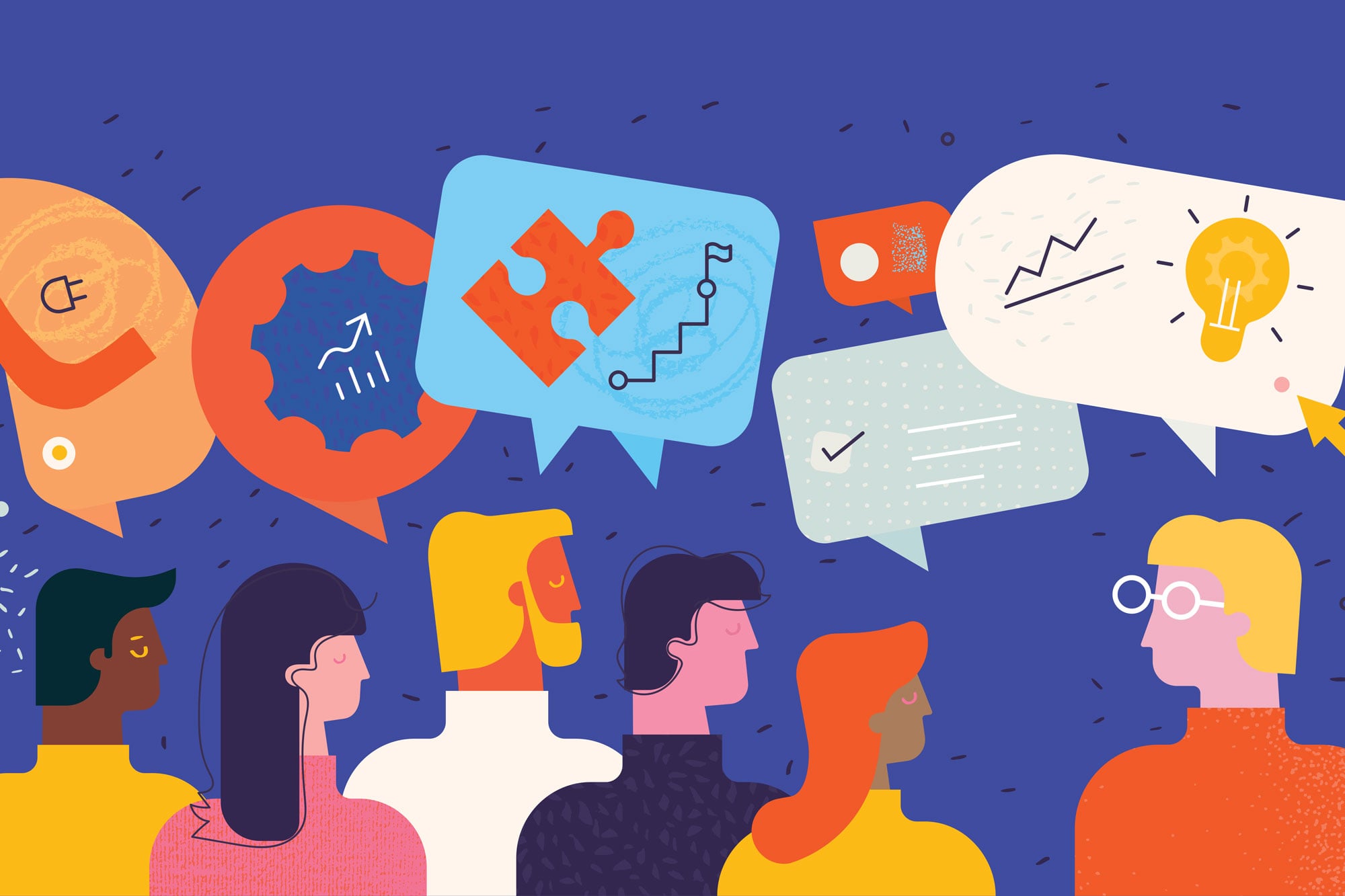 Graphic of a group of people