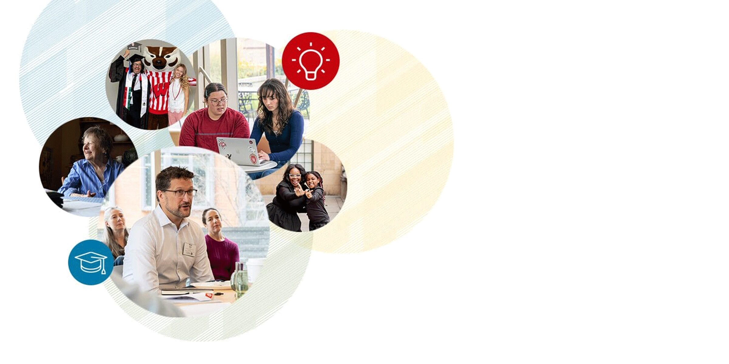 2026 annual report graphic with circles